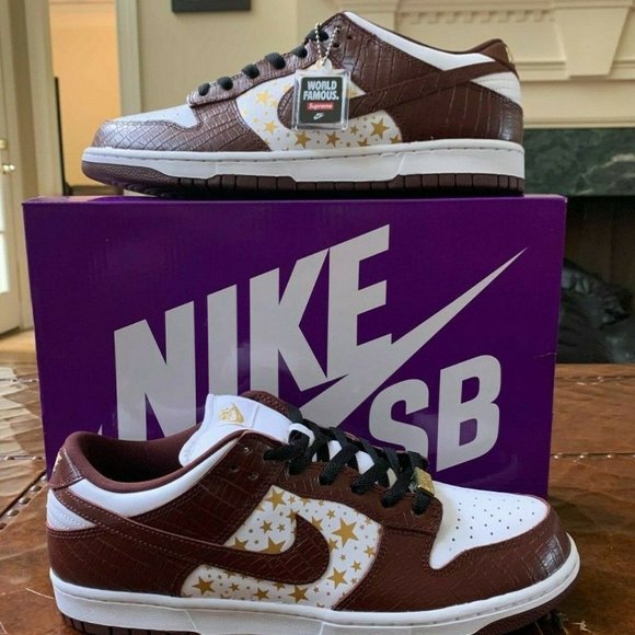 Nike SB Dunk Low OG QS x Supreme Barkroot Brown - Picture 4 of 5